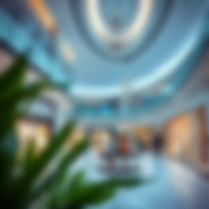 Luxurious retail spaces showcasing premium brands