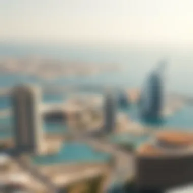Panoramic skyline view from Jumeirah Marsa Al Arab emphasizing its prime location