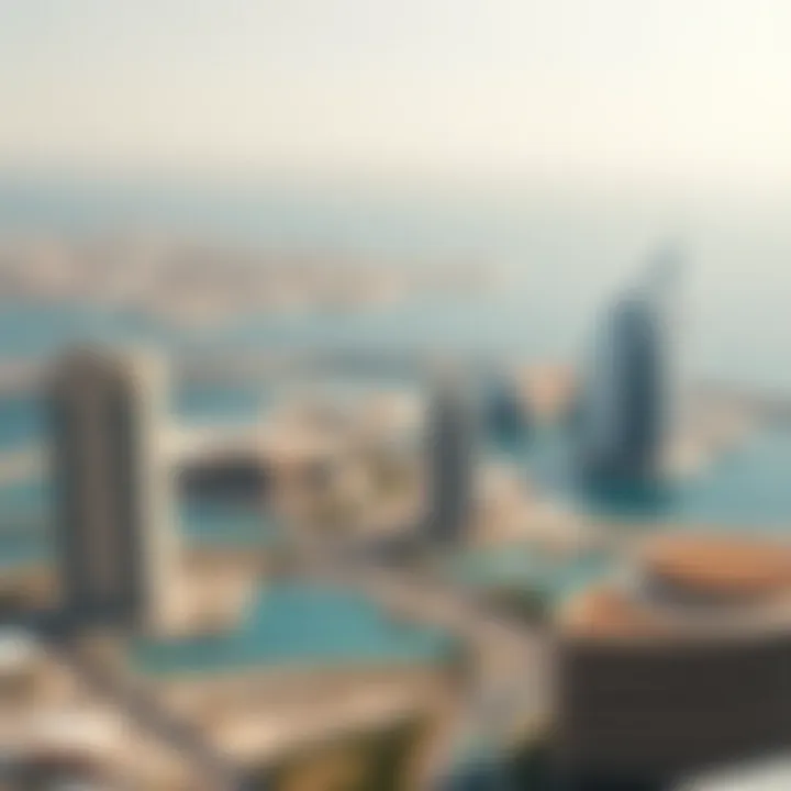 Panoramic skyline view from Jumeirah Marsa Al Arab emphasizing its prime location