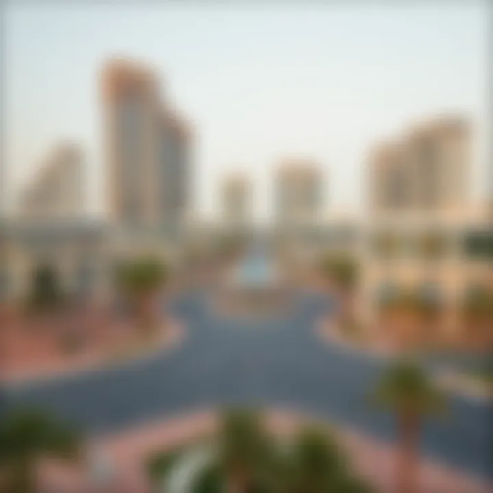 Render of the surrounding area of Manara Dubai illustrating its strategic location