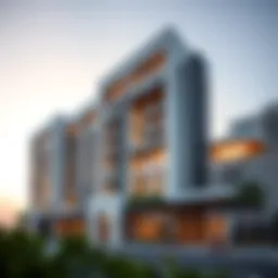 Elegant exterior view of Millennium Talia Residences showcasing modern architecture