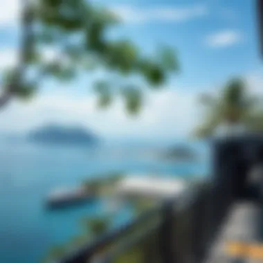 A stunning view of Blue Water Island from the metro station