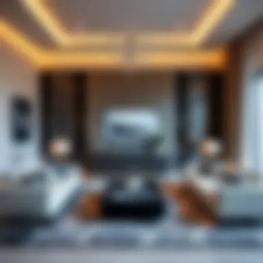 Contemporary Dubai Living Room Stylish living room in a Dubai property with contemporary design