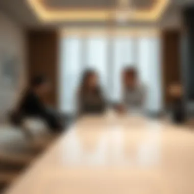 Collaborative Design Experience Interior designers collaborating with clients on creative concepts