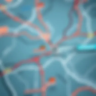 Map showcasing metro connections to JVC