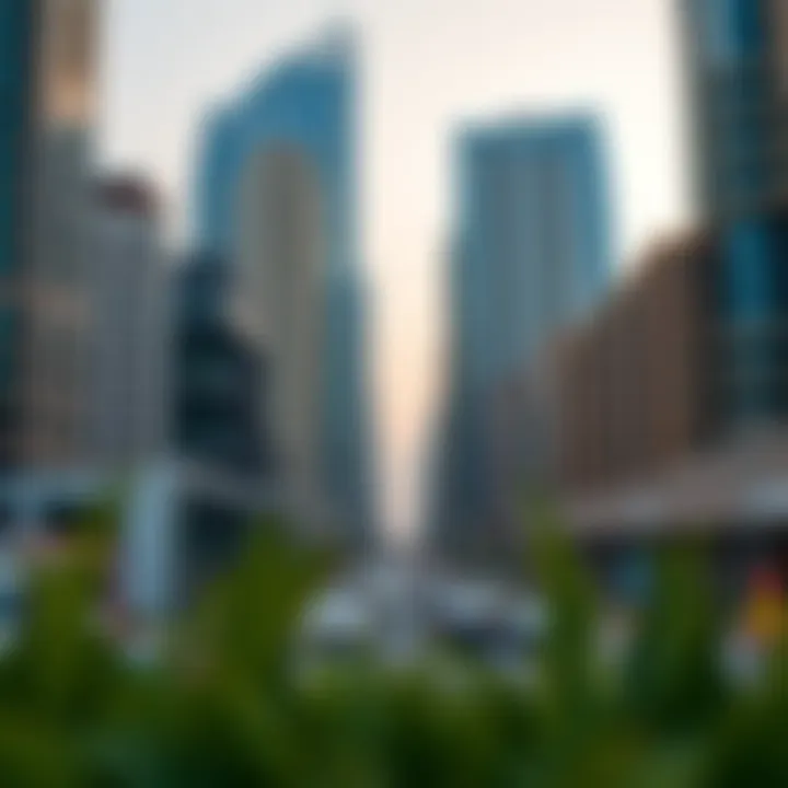 Modern skyscrapers and luxury developments lining a Dubai boulevard