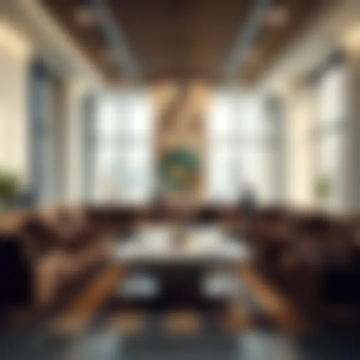 Brokerage Dynamics: The Heart of Real Estate Transactions An elegant office space where brokers discuss property deals
