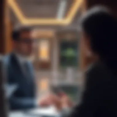 Broker Expertise: Navigating Client Needs A professional real estate broker discussing with a client
