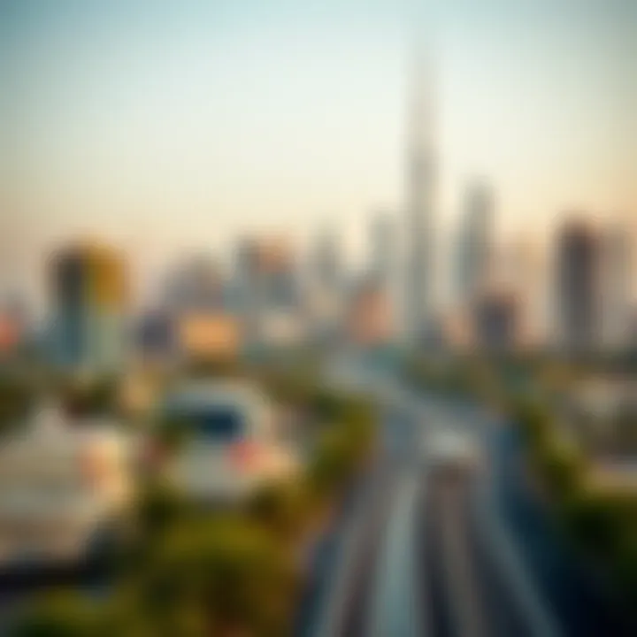 View of Dubai Production City skyline