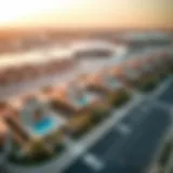 Aerial view of Naya Nakheel showcasing its unique architectural design