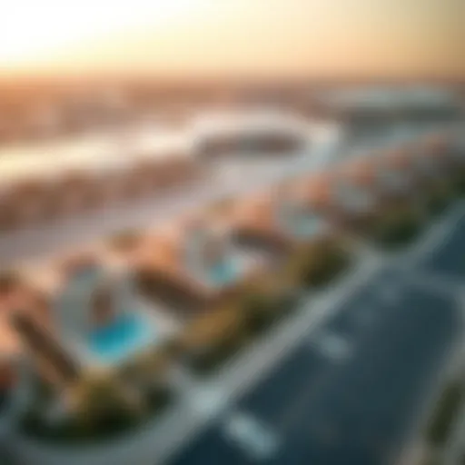 Aerial view of Naya Nakheel showcasing its unique architectural design