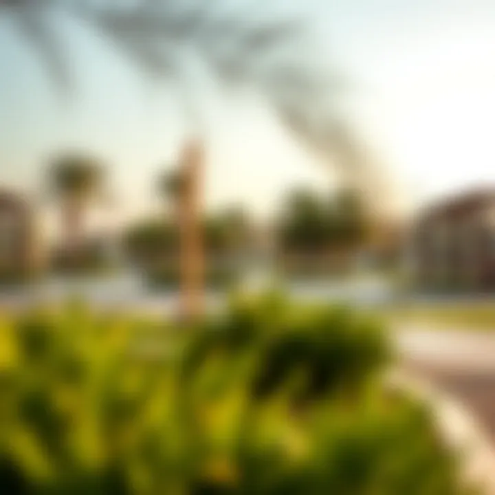 Community amenities including parks and recreational areas in Naya Nakheel