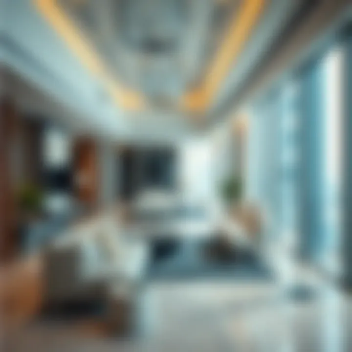 Interior space of the New Al Zarooni Building highlighting modern amenities