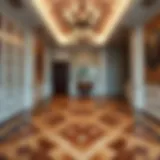 Elegant parquet flooring design showcasing various patterns
