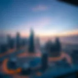 Breathtaking Skyline from a Penthouse Stunning penthouse view of the Dubai skyline