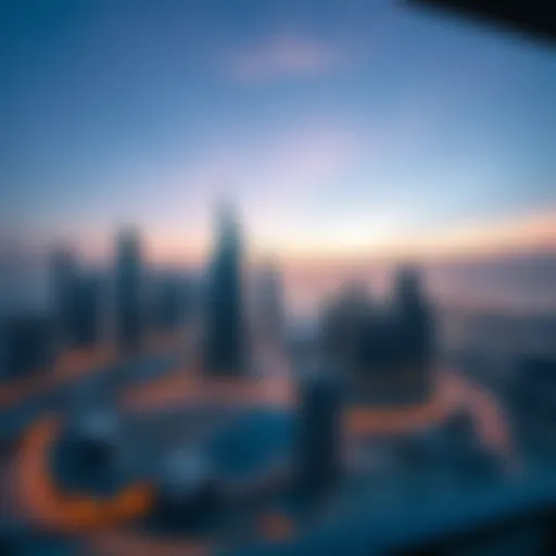 Breathtaking Skyline from a Penthouse Stunning penthouse view of the Dubai skyline