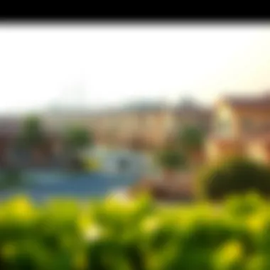 Appealing Neighborhood Landscape Attractive neighborhood view in Dubai