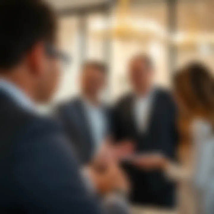 Strategic Discussions in Real Estate Transactions Real estate agent discussing with a client