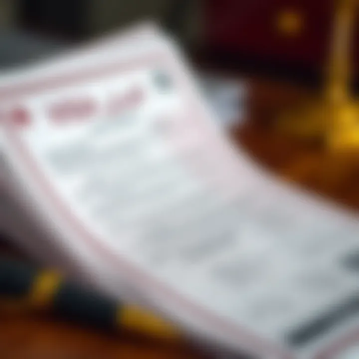Close-up of essential documents for visa renewal