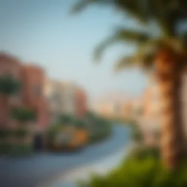 View of popular villa neighborhoods in Dubai