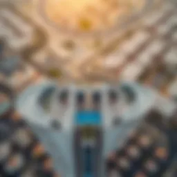 Aerial view of Salim 1 Arjan showcasing its architectural design