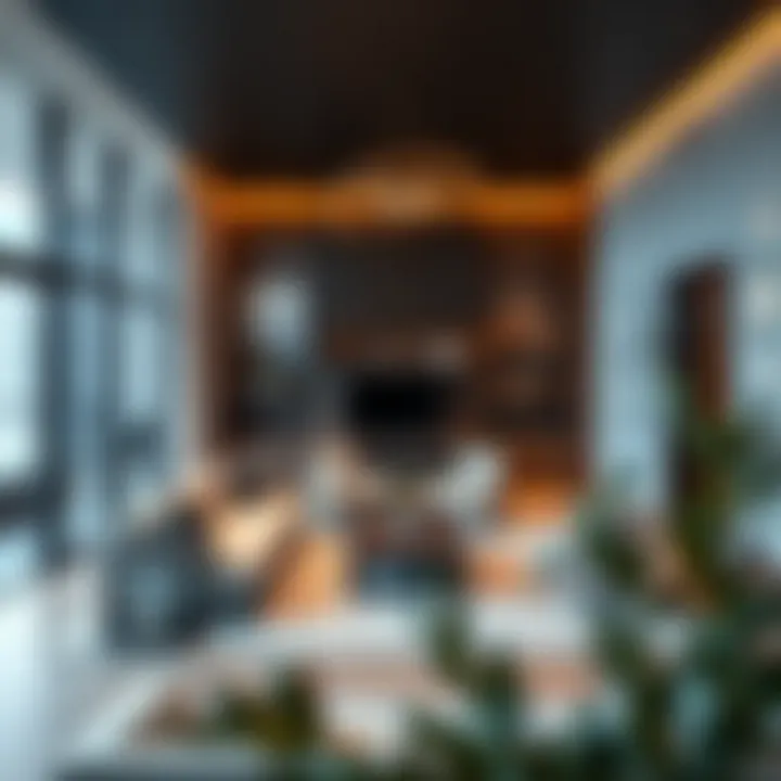 Interior of a luxury apartment in Salim 1 Arjan highlighting modern amenities