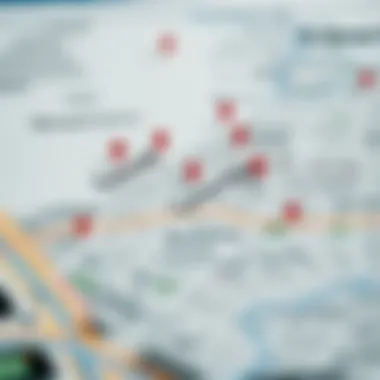 Map highlighting key locations in Satwa and Jafiliya for potential renters