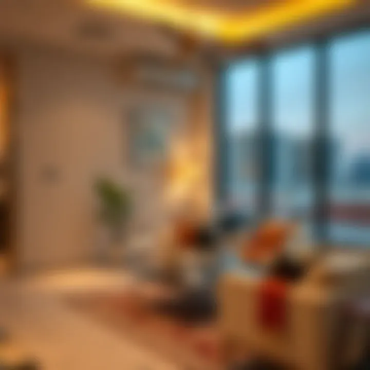 Amenities available in rental accommodations, including furniture and utilities