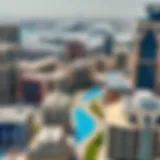Aerial view of Studio Bur Dubai showcasing its architectural diversity