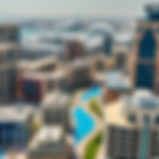 Aerial view of Studio Bur Dubai showcasing its architectural diversity