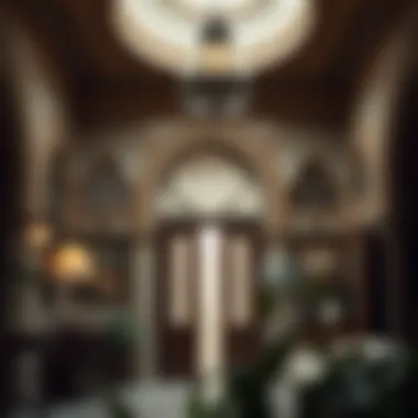 Interior view revealing intricate design details of a cultural heritage home