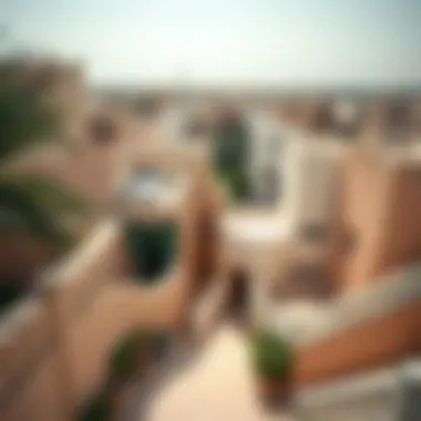 Panoramic view of a restored historical neighborhood in the UAE
