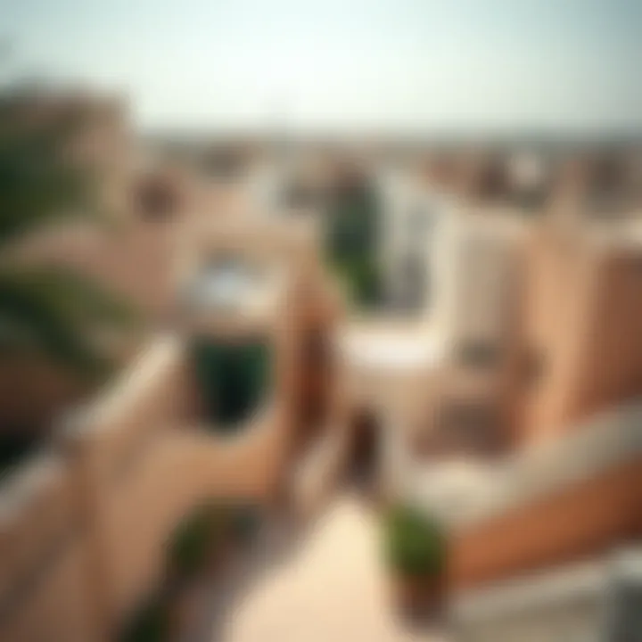 Panoramic view of a restored historical neighborhood in the UAE