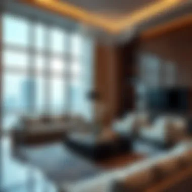 Luxury Living: Dubai Apartment Interiors A close-up of a luxurious apartment interior in Dubai