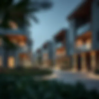 Architectural Marvels in Dubai's Residential Areas A modern residential community in Dubai highlighting architectural designs