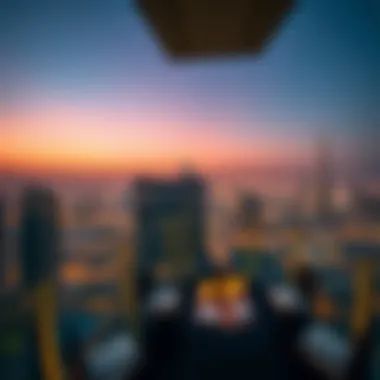 Stunning skyline view from a high-rise executive residence in Dubai