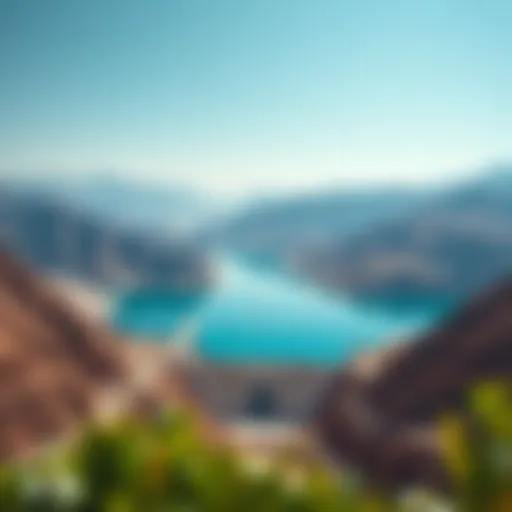 Breathtaking view of Hatta Dam surrounded by mountains