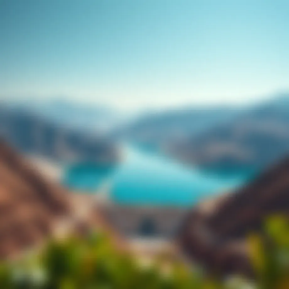 Breathtaking view of Hatta Dam surrounded by mountains