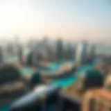 Overview of Dubai's real estate landscape Aerial view of luxurious Dubai skyline