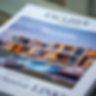 Exclusive properties in Dubai Close-up of a luxury property brochure