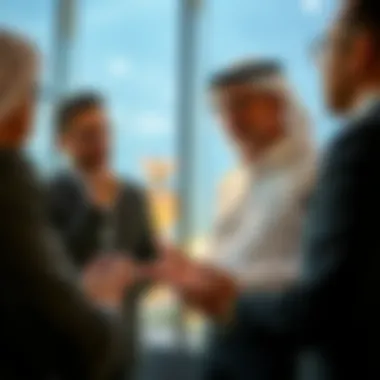 Facilitating exclusive connections Real estate agent discussing with clients