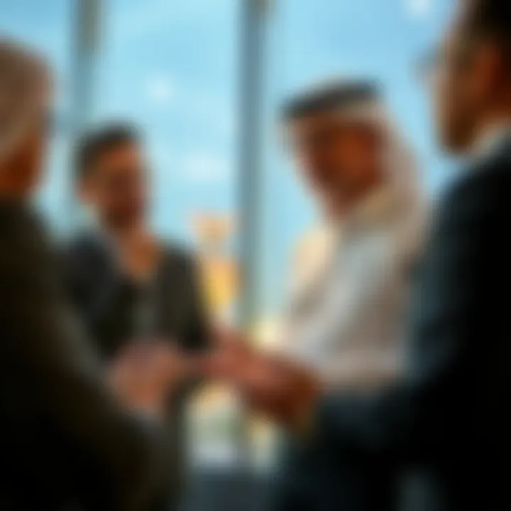 Facilitating exclusive connections Real estate agent discussing with clients