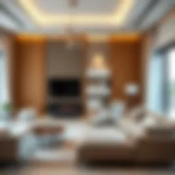 Elegant living space showcasing the role of domestic help