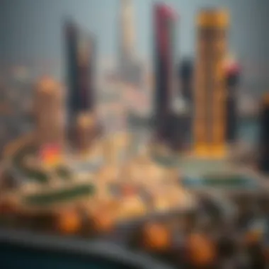 Map highlighting the postal code areas in Dubai International City