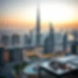 Panoramic view of Dubai's skyline showcasing luxury apartments