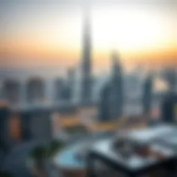 Panoramic view of Dubai's skyline showcasing luxury apartments