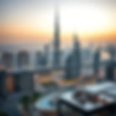 Panoramic view of Dubai's skyline showcasing luxury apartments