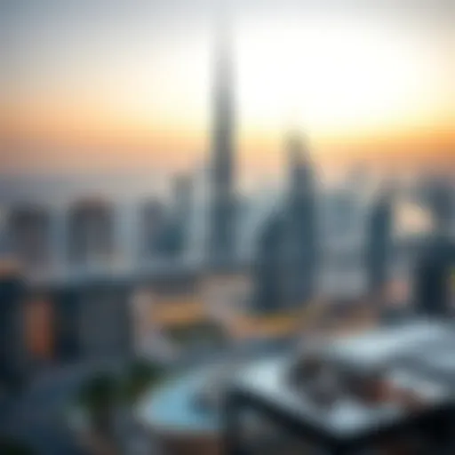 Panoramic view of Dubai's skyline showcasing luxury apartments