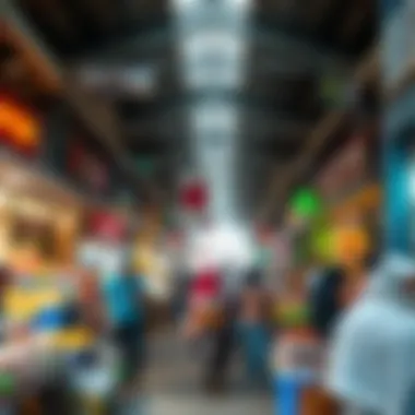 Vibrant Marketplace in Dubai A bustling marketplace in Dubai reflecting vibrant local culture