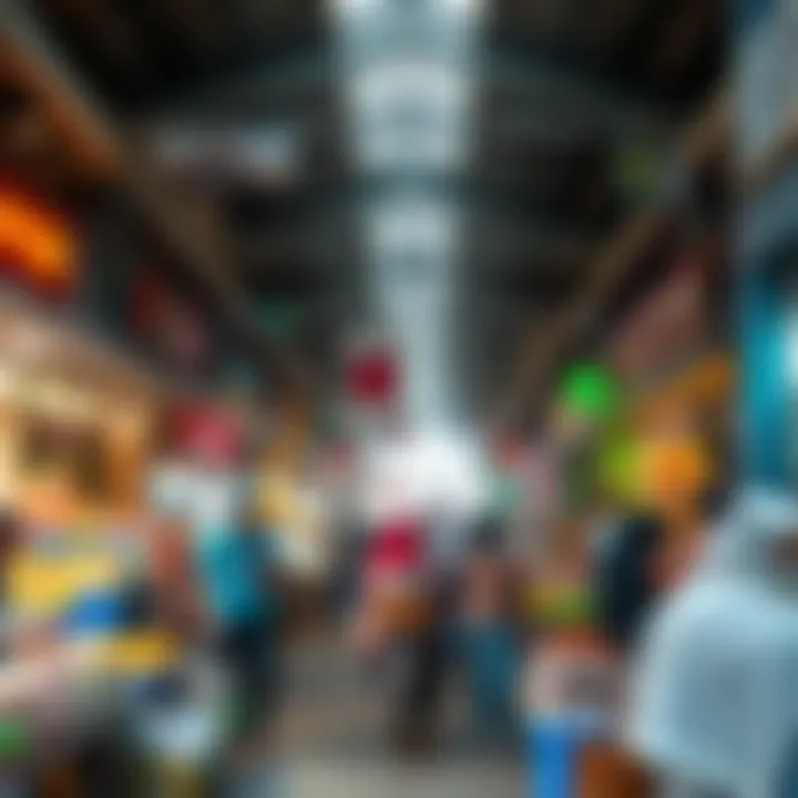 Vibrant Marketplace in Dubai A bustling marketplace in Dubai reflecting vibrant local culture